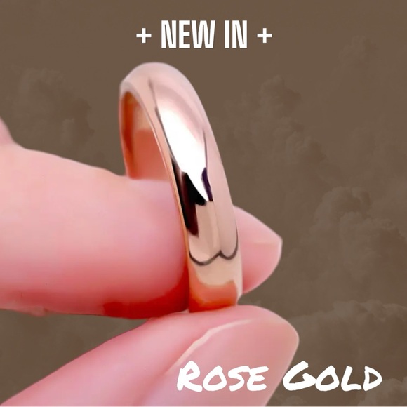 New Rose Gold Stainless Steel 316L Wedding Ring Jewelry - Size 6 - Picture 2 of 7
